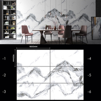 Modern light luxury large board tiles 900x1800 Villa living room floor tiles marble floor tiles with background wall tiles