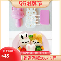 Rice mold rice ball model rabbit Japanese childrens complementary food cartoon shape baby lunch cooking abrasive