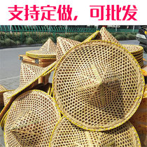 Hat hat dance hat bamboo rainproof props Primary and secondary school students perform stage dance film and television Red Army hat decoration