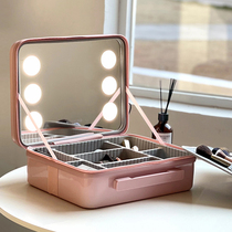 Makeup Case Portable Large Capacity With Lamp Home Travel Admission 2022 New Professional Advanced Makeup Bag Women Small