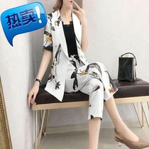 Goddess Fanzi suit female 2020 summer new Korean version of fashion temperament Shu 11 female suit casual two-piece suit female