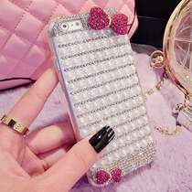 hot sale crystal diamond 3d cute bling bow pearl cover case