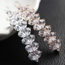 Korean micro-inlaid crystal rhinestone frog buckle edge clip hairpin word clip flower bangs clip hairpin jewelry