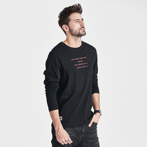 men's long sleeve t-shirt autumn 2022 new lettering printed bottoming shirt casual fashion inner pair autumn t-shirt men