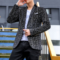 Spring suit jacket men 2020 new Plaid Korean version of slim youth small suit trend floral single coat