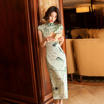 2021 silk cheongsam new female improved young girl sweet fresh mulberry silk high-end Chinese style summer dress