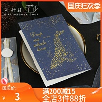 Li Yan Society hot stamping message greeting card envelope set Dream Falling Flowers large area gilding Starlight