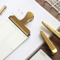 Simple ins Nordic style golden hand account storage bill clip brass sealing clip food clip book clip dovetail clip