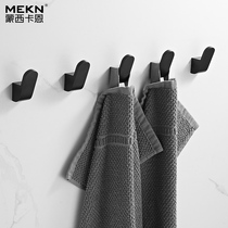 All copper clothes hook wall hanging single adhesive hook toilet wardrobe clothes and hat Wall closed rear adhesive hook