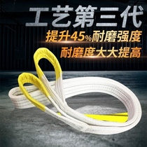 Lifting sling industrial driving rope 5 ton crane forklift double buckle sling flat lifting belt