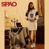 SPAO Harry Potter Co-Name Zip Turtleneck Sweater Dress 2019 Autumn Winter New Dress SPOM949D52