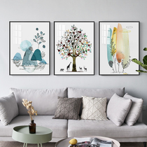 Living Room Decoration Painting Sofa Background Wall Nordic Modern Office Living Room Composition Hanging Painting Atmosphere Decoration Triptych
