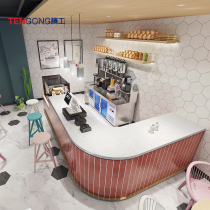  Entrepreneurial milk tea shop equipment a full set of ins net celebrity style milk tea shop whole store customization