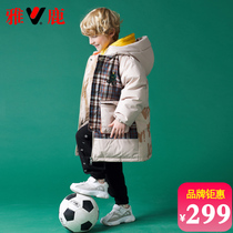 Jadeers new thickened childrens down clothes boys baby girls baby mid-winter handsome winter handsome jacket anti-season