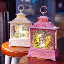 Dream unicorn Crystal Ball Music Box Music box snowflake send girl princess night light ornaments birthday gift