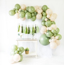 White Sand Eucalyptus avocado green eucalyptus green round latex balloon ball imported birthday wedding