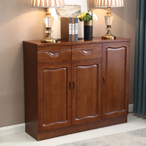 Solid wood shoe cabinet Chinese-style home door modern minimalist small apartment door multi-layer large-capacity economical storage cabinet