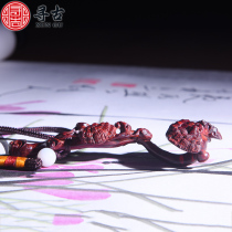 Looking for ancient Indian small leaf red sandalwood carving Ganoderma lucidum Ruyi ornaments home mahogany solid wood carving handlebars