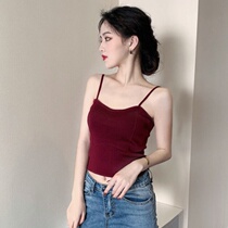 Ice silk knitted small camisole vest women wearing summer suit inside bottoming simple waist Hyuna sexy coat tide