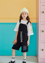 3N not refunded spot LILAS new children comfortable air strap pants loose smiley face short sleeve T