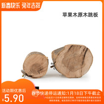 Drying apple wood logs molar springboard jumping platform biting wood chinchilla squirrel cage full of toys