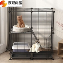 Cat empty cage super large free space home villa type indoor big cat cage large cat house wool with toilet small