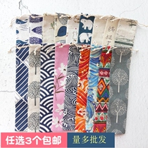 Japanese style tableware bag carrying bag Chopsticks spoon storage bag Lunch box bag Packaging bag Gift bag