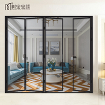 Titanium Magnesium Alloy Folding Door Living Room Balcony Door Indoor Doorman Doorman Door 37 Folded Kitchen Door Partition New
