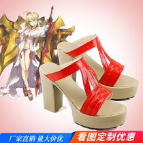 FGO Nero water cos performance shoes game anime Cosplay boots support look at the map customization