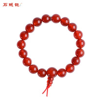 Stone note red Agate bracelet hand string Mens and womens holiday gifts Year of the Ox good luck Buddha beads bracelet couple jewelry