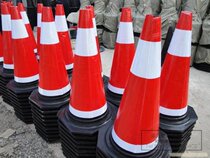 Rubber Road Cone 70CM Rubber Cone Warning Road Cone Do Not Parking No Parking Special Parking Cards Barricade Cone