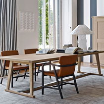 Nordic solid wood conference table negotiation long table loft desk industrial style table designer furniture creative desk