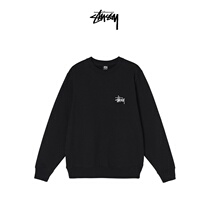STUSSY Stussy front and back logo printing simple round neck fleece sweater autumn and winter