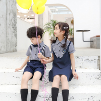 Kindergarten uniform British college style childrens class uniform new short sleeve graduation chorus primary and secondary school uniforms summer