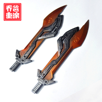 Joe Dad re-painted Optimus DA28 aps01 L-class weapon accessories pack Shield double knife axe