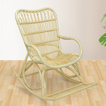 Plant thick rattan rocking chair Rattan woven recliner Balcony Adult real rattan elderly recliner Leisure lazy leisure chair