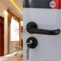 Black sub-reflection generation ultra-quiet indoor door lock Door lock Bedroom lock Bathroom solid wood door lock