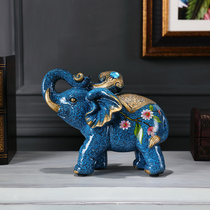  European-style American auspicious auspicious elephant decoration Wine cabinet decoration TV cabinet decoration Creative living room study trinkets
