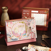 2023 creative Chinese style Taiwan calendar simple desktop decoration rabbit year calendar work punch card small plan this style cute girl heart mini ancient style ins style postgraduate entrance examination calendar note desk calendar