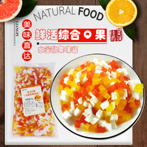 Fresh integrated Q fruit 1kg peach fruit sauce konjac pulp colorful crystal konjac fruit milk tea raw material