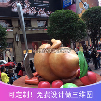 Shopping mall warm-up FRP device Food Festival Food Model Roasted Chicken Foam Sculpture Cherry Fruit FRP