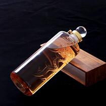 Craft wine bottle a kilo sealed small bubble wine bottle transparent glass jar home creative wine bottle ginseng empty wine bottle