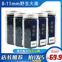 Promotion of Black wolfberry 8mm large fruit 500g5 bottled Qinghai specialties wash-free wild gouggi structure Ningxia canned