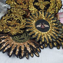 Large number delicate sequin cloth appliquer Bee Crown Clothes Patch Patch Decoration Stick Shiny Personality Hand-stitched
