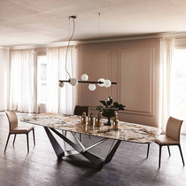 Dli Fengyan board light extravagant dining table modern minimalist dining table and chairs combined large family dining table designer dining table