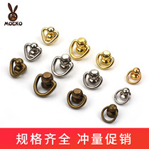 Handmade leather leather leather art pure copper 360 degree rotating Monk Head bag hardware accessories leather Bell pendant