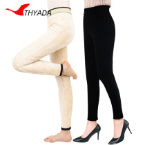 Tianhong Yada cotton pants women thick cashmere winter high waist wear slim warm pants leggings