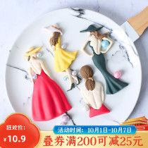Fashion back Goddess beauty silicone chocolate mold fashion back Queen back figure beauty cake decoration mold