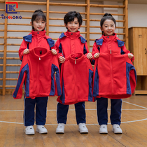 Primary school students uniforms autumn warm cold detachable jackets set kindergarten yuan fu three-in-one liner