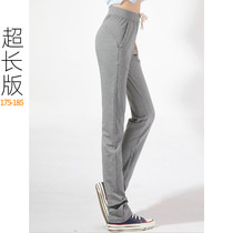 Spring and autumn and winter high super pants sports pants extended guard pants Casual pants Home large size womens cold-resistant lambskin pants